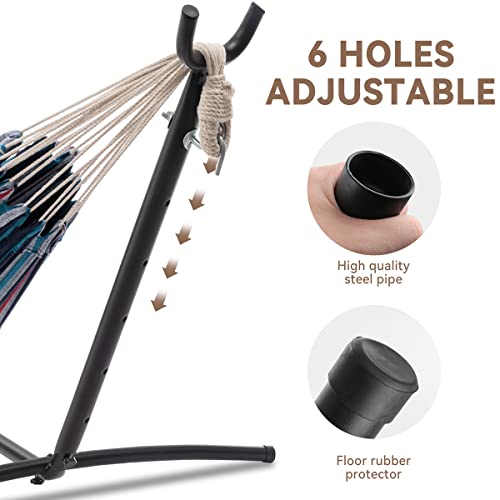 2-Person Steel Stand Double Hammock - 450lb Capacity